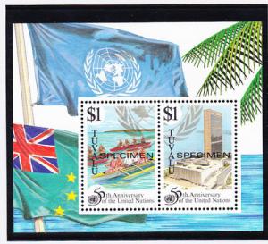 Tuvalu 1995 UN 50th Anniv. SS Specimen MNH