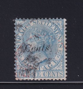 Straits Settlements Scott # 63 F-VF Used nice color scv $ 175 ! see pic !