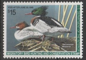 U.S. Scott Scott #RW61 Duck Stamp - Mint NH Single