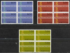 Portugal Sc# 1094-1096 MNH block/4 1971 Europa