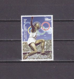 Guinea, 1998 issue. Jesse Owens, Olympic value from sheet of 9.