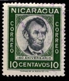 Nicaragua - #825 Abraham Lincoln - Used