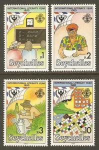 Seychelles #712-15 NH Int'l Literacy Year