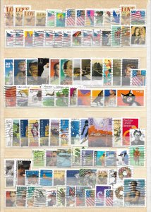 U.S. Collection 759 Diff. Commemoratives & Definitive Used 1992-2007 CV $225.00+