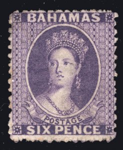 MOMEN: BAHAMAS SG #31 1863-77 CROWN CC MINT OG H £160 LOT #67151*