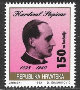 CROATIA 1993 Cardinal Stepinac Postal Tax Stamp Sc RA40 MNH