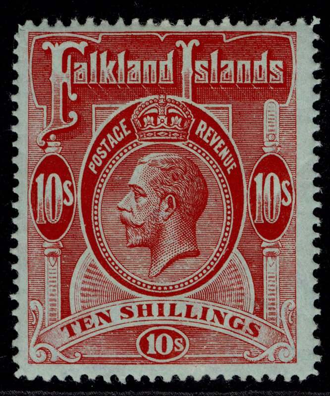 FALKLAND ISLANDS GV SG68, 10s red/green, M MINT. Cat £190. 