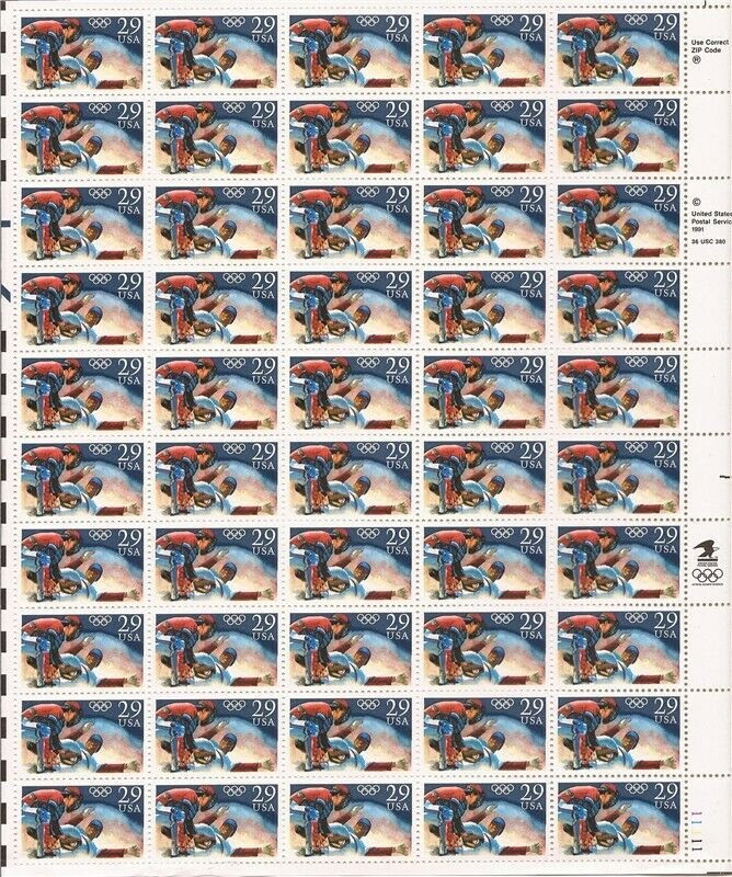 US Stamp 1999 Olympic Baseball - 50 Stamp Sheet - Scott #2619