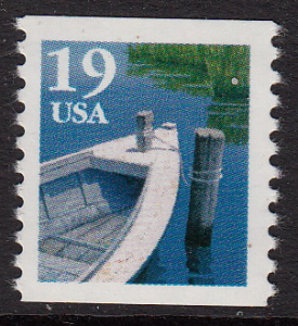 United States #2529 Row Boat 2 rope loops, Please see description