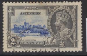 ASCENSION SG32 1935 2d SILVER JUBILEE USED