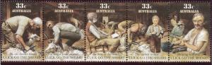 AUSTRALIA Sheep strip of 5 Scott 987A MNH** 1986 