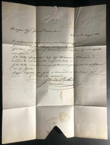 1861 Vienna Austria Vintage Letter Cover To Bologna Italy