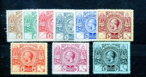 BERMUDA DEFINITIVES SCOTT #71-79 MINT LIGHTLY HINGED
