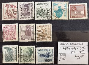 South Korea Used Selection #364//374a- SCV=$24.05