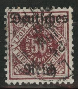 Germany State Wurttemberg Scott o63 used official wmk 116