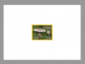 MALI 2021 - DELUXE PROOF 1v - MUSHROOMS MUSHROOM MUSHROOMS - ULTRA RARE MNH-