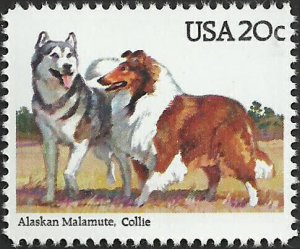 # 2100 MINT NEVER HINGED ( MNH ) ALSKAN MALAMUTE AND COLLIE