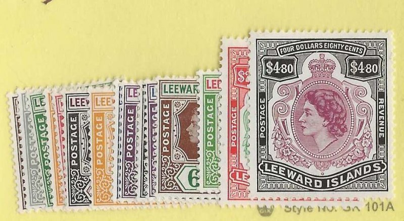 Leeward Islands Sc #133-147  set of 15 LH VF