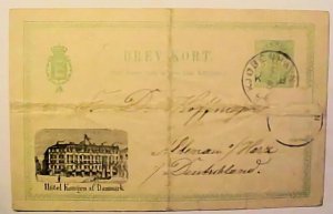 DENMARK PICTORIAL POSTAL CARD 1895