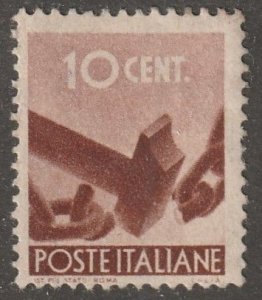 Italy, Stamp, Scott#463,  mint, hinged, 10, cent, Hammer