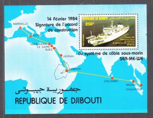 Djibouti C192 Ship Souvenir Sheet MNH VF