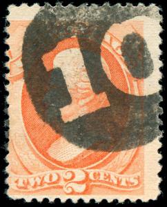 momen: US Stamps #183 Negative 10 Cancel Used VF