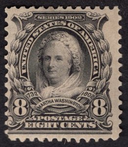 US #306 Fine, w/Original Gum. Never Hinged.