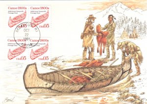 #2454 Canoe 1800s Maxi FDC