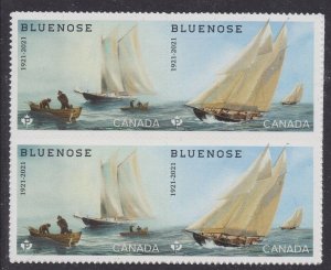 Canada 3294-3295 Bluenose 100th Anniv P block 4 (from booklet) MNH 2021