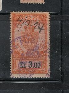 NORWAY, 1924, POSTAL DUE(?) SIGNED, DATED 04 SEPTEMBER, 1924