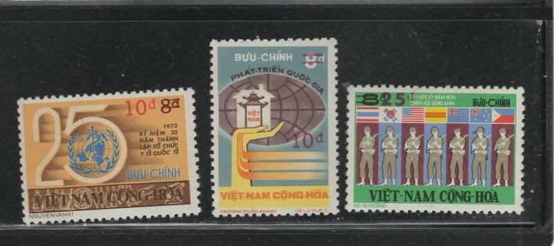 Vietnam (South)  #514-16 (1975 Surcharge set) VFMNH CV $58.00