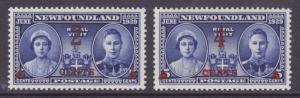 Newfoundland Sc 250-251 MNH. 1939 Royal Visit, complete set, fresh, F-VF.