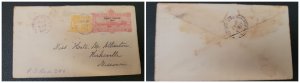 O)  1897 HAWAII,  HONOLULU, COAT OF ARMS 1c orange, VIEW HONOLULU 2c POSTAL STAT