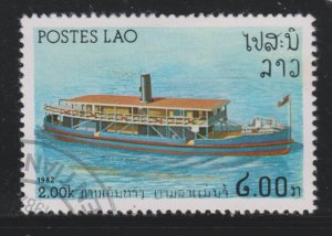 Laos 396 River Vessels 1982