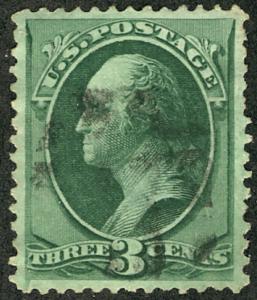 US #147 SCV $250. 3c Washington, XF-SUPERB used, faintly canceled, Perfectly ...