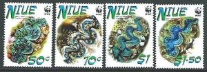 NIUE 2002 WWF Clams set MNH...............................................62409a