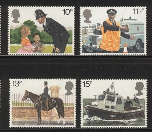 Great Britain 1979 London Police set  MNH sc 875 - 878