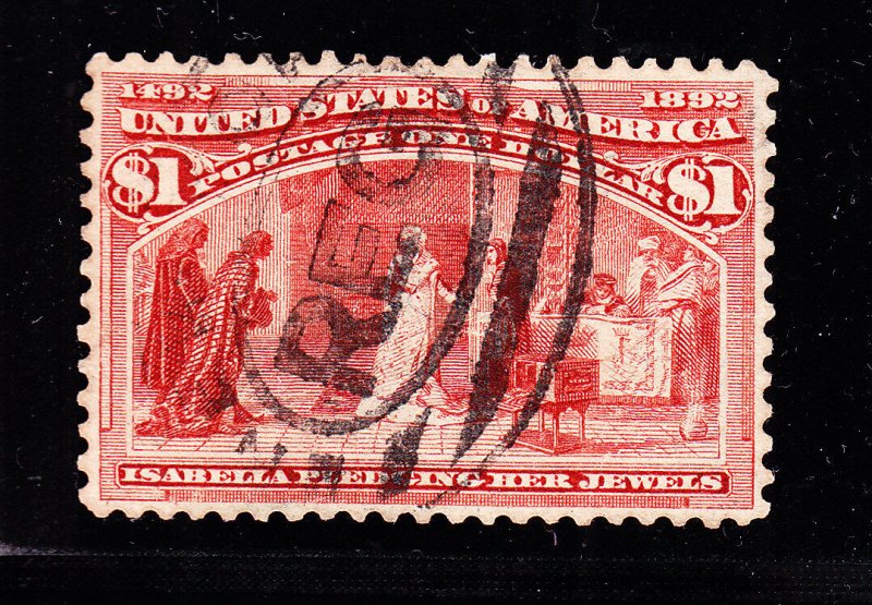 US 241 $1 Columbian Exposition Used VF SCV $575