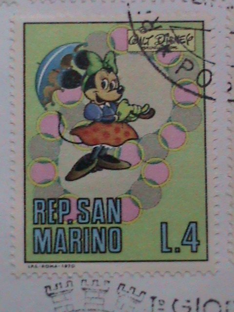 ​SANMARINO-1970 SC# 736-40 FDC-WALT DISNEY CARTOON S-MINT FDC VERY FINE.