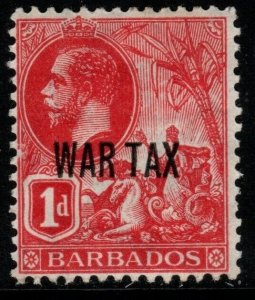 BARBADOS SG197 1917 1d BRIGHT RED MTD MINT
