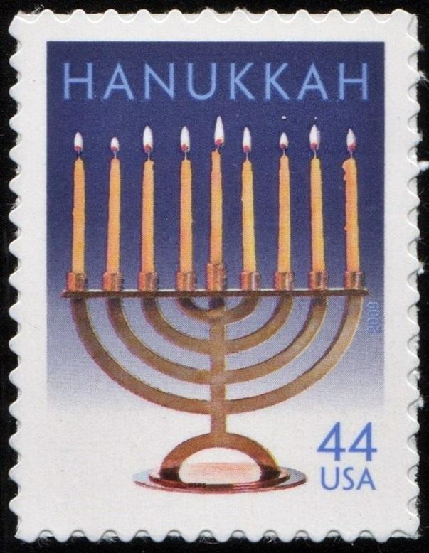 SC#4433 44¢ Hanukkah Single (2009) SA