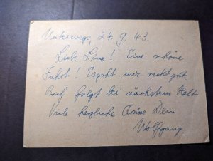 1943 Romania Feldpost Postcard Cover to Crelingen Germany