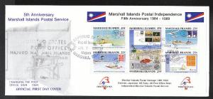 Marshall Islands 230 Postal Independence 1989 U/A FDC 