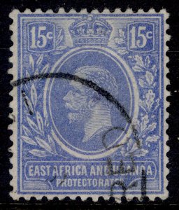 EAST AFRICA and UGANDA GV SG70, 15c bright blue, FINE USED. Cat £22.