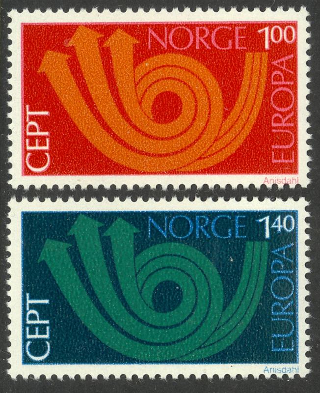 NORWAY 1973 EUROPA Set Sc 604-605 MNH