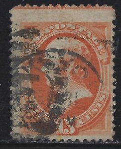 Scott # 152 Lot E191  15c Webster bright orange  Used