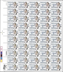 US C113 - Sheet of 50 - 33¢ Airmail stamps of Alfred Verville.   FREE SHIPPING!!