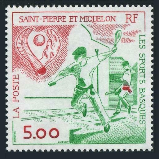 St Pierre & Miquelon 571,MNH.Michel 622. Basque Sports,1991.