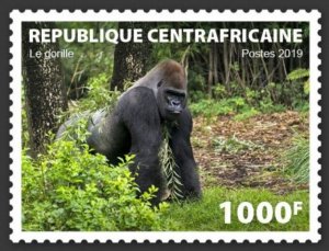 Central Africa - 2019 Local Gorilla - Stamp - CALC190102a