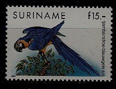 Suriname 730 MNH Birds/Parrot SCV22.50